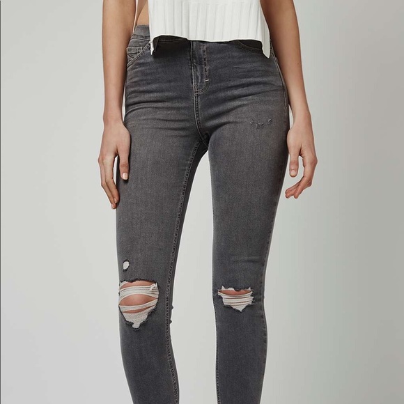 Top Shop Moto Jamie Distressed Jean - Picture 2 of 8